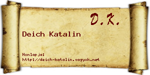Deich Katalin névjegykártya