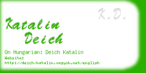 katalin deich business card